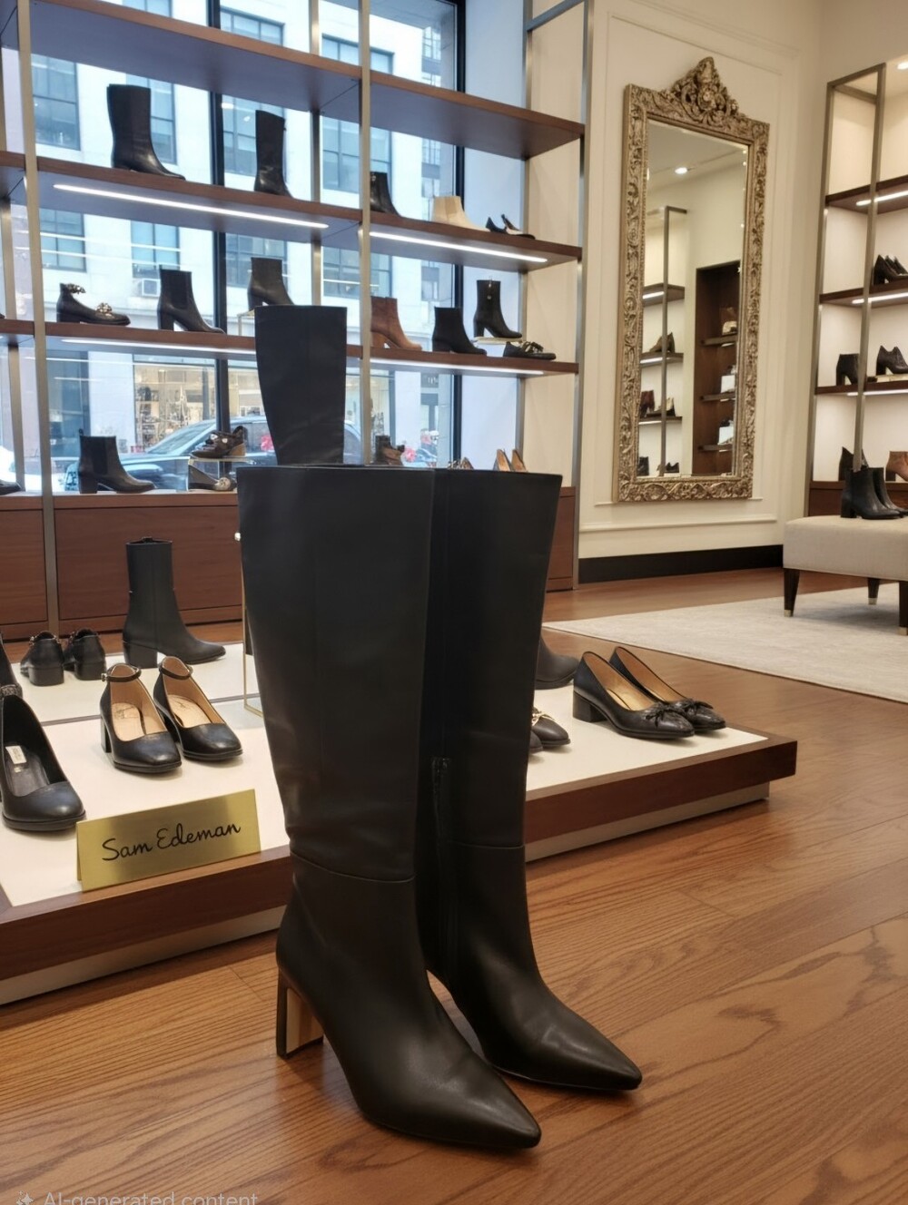 Sam Edelman Sylvia Wide Calf Women's Sz 9.5 M Leather Boots $295